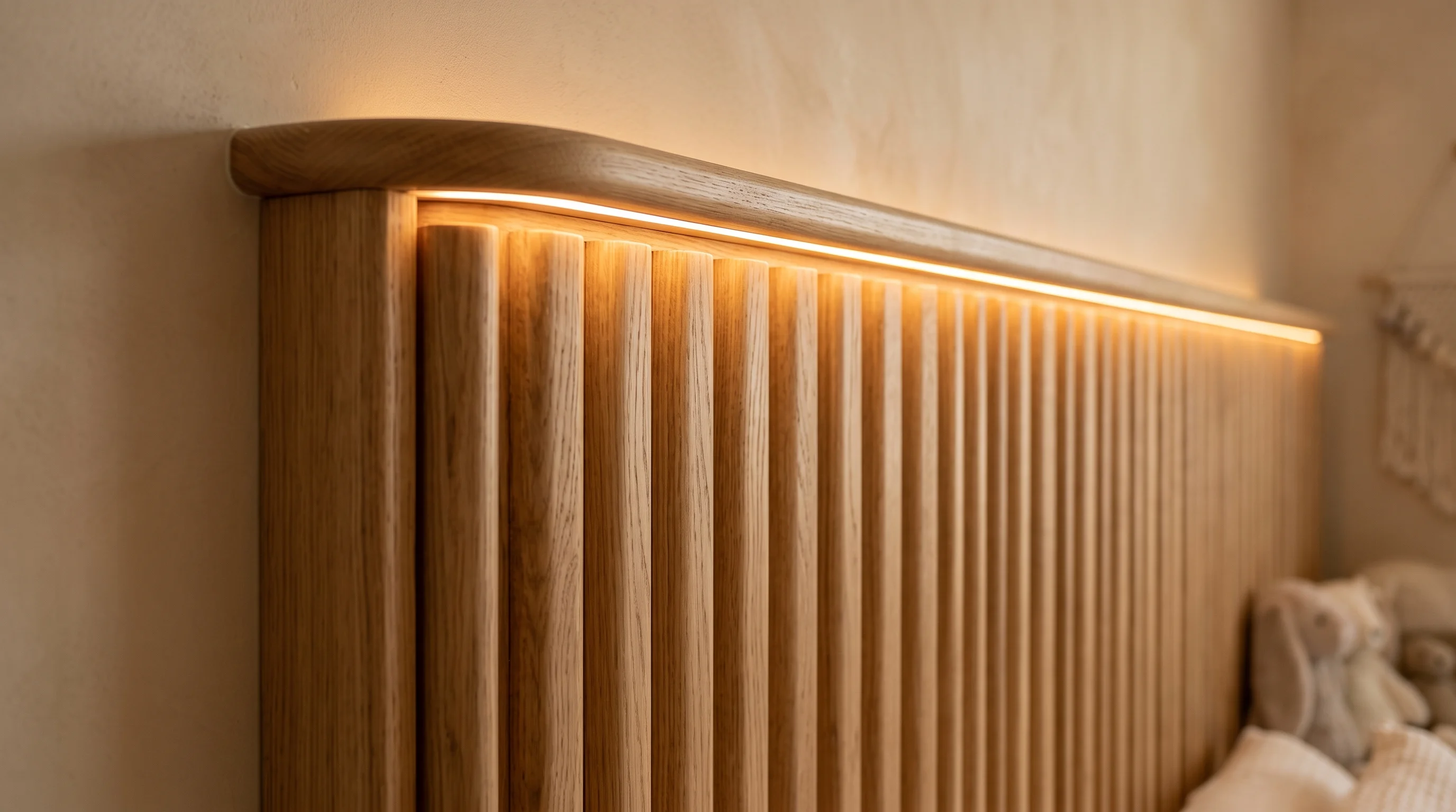 Custom fluted millwork and precision acoustic wall panel installation